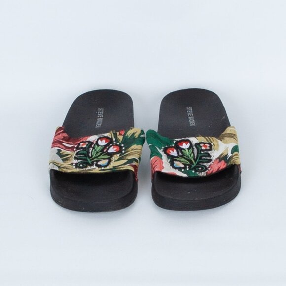Steve Madden Floral Patches‎ Slide Sandals Size 5 - Picture 2 of 8